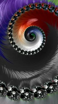 Artfully 3D rendering fractal background Stock Illustration