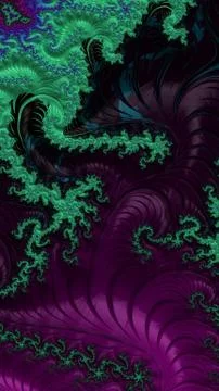 Artfully 3D rendering fractal background Stock Illustration