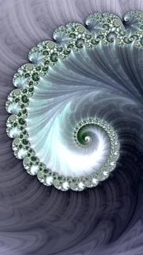 Artfully 3D rendering fractal background Stock Illustration