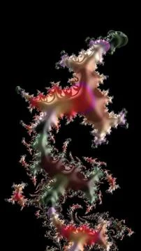 Artfully 3D rendering fractal background Stock Illustration