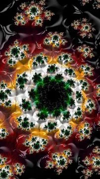 Artfully 3D rendering fractal background Stock Illustration