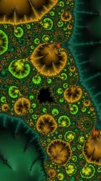 Artfully 3D rendering fractal background Stock Illustration