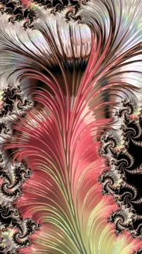 Artfully 3D rendering fractal background Stock Illustration