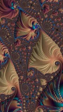 Artfully 3D rendering fractal background Stock Illustration