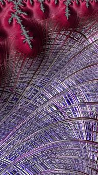 Artfully 3D rendering fractal background Stock Illustration