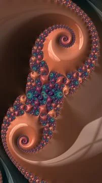 Artfully 3D rendering fractal background Stock Illustration
