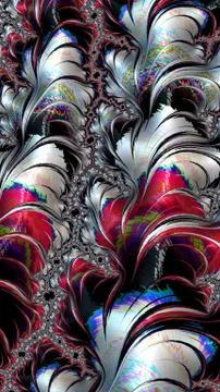 Artfully 3D rendering fractal background Stock Illustration