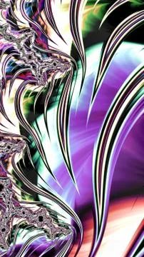 Artfully 3D rendering fractal background Stock Illustration