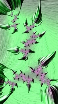 Artfully 3D rendering fractal background Stock Illustration