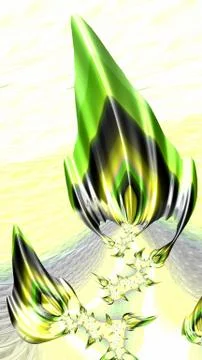 Artfully 3D rendering fractal background Stock Illustration