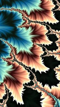 Artfully 3D rendering fractal background Stock Illustration