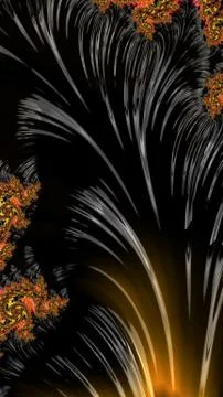 Artfully 3D rendering fractal background Stock Illustration