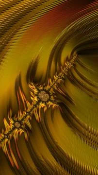 Artfully 3D rendering fractal background Illustrazione stock