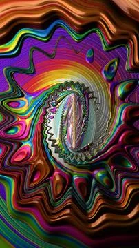 Artfully 3D rendering fractal background Stock Illustration