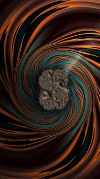 Artfully 3D rendering fractal background Stock Illustration