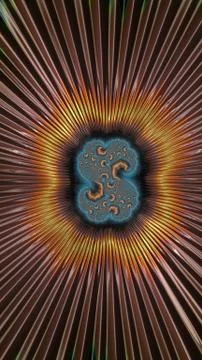Artfully 3D rendering fractal background Stock Illustration