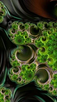 Artfully 3D rendering fractal background Stock Illustration