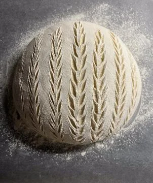 Artfully Crafted Bread Dough Featuring Intricate and Unique Designs And Foto stock