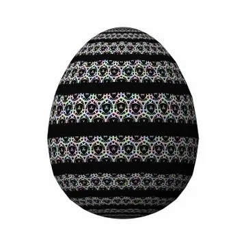 Artfully designed and colorful 3D easter egg 库存插图