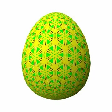 Artfully designed and colorful 3D easter egg Stock Illustration