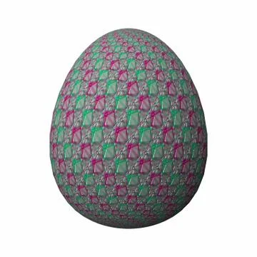 Artfully designed and colorful 3D easter egg 스톡 일러스트