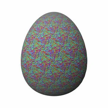 Artfully designed and colorful 3D easter egg イラスト素材