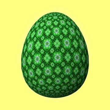 Artfully designed and colorful 3D easter egg Stock Illustration