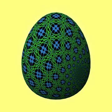 Artfully designed and colorful 3D easter egg 스톡 일러스트