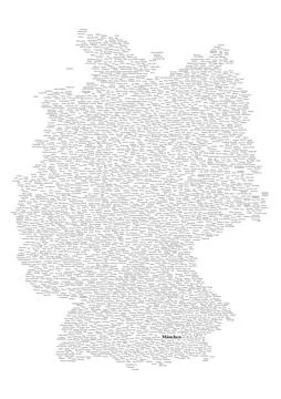 Artfully designed poster mapping out the city of Munich, Germany. Stock Illustration