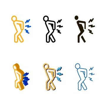 Arthritis icon vector outline styleset イラスト素材