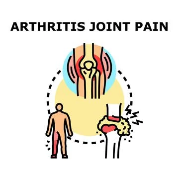 Arthritis joint pain vector icon concept Stock Illustration
