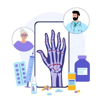 Arthritis poster concept Stock Illustration