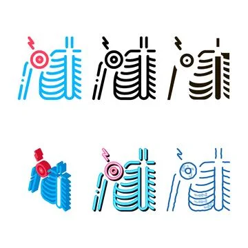 Arthritis of shoulder joint icon vector clean outline Stockillustratie