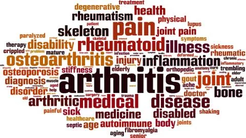 Arthritis word cloud Stock Illustration