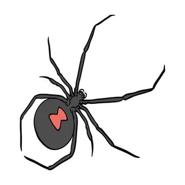 An arthropod bug is an insect.A spider, a predatory insect single icon in Stock Illustration