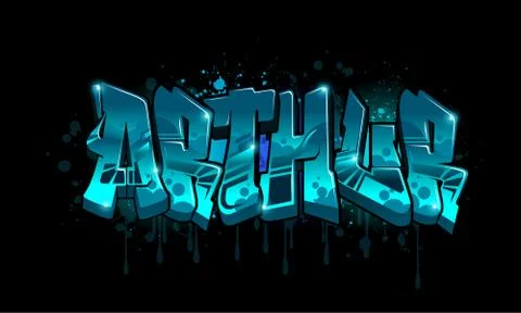Arthur Graffiti Name Design Stock-Illustration