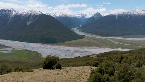 Arthur pass vally Stockbeeldmateriaal 145851917
