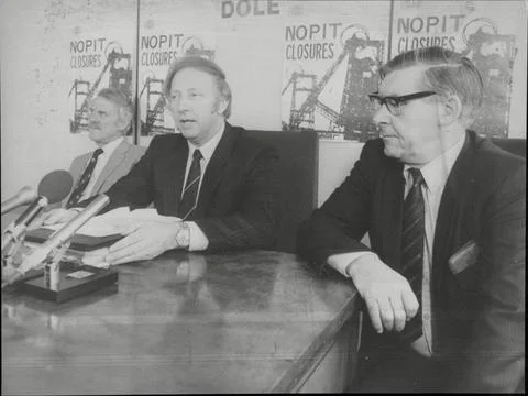 Arthur Scargill Leader Of The N.u.m. (left) With Mick Mcgahey At N.u.m. Press Co Stock Photos