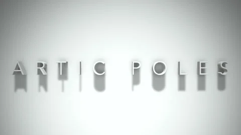Artic Poles 3D title animation with shadows on a white background 스톡 동영상 296737995