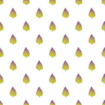 Artichoke buds seamless pattern on white background Stock Illustration