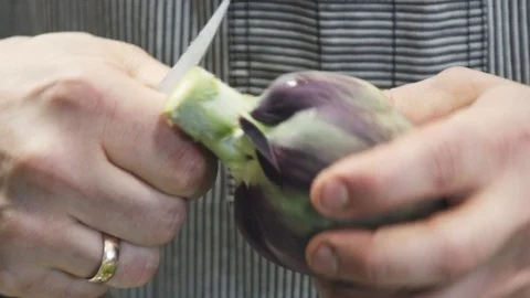 Artichoke cooking process Stock Footage 114211262