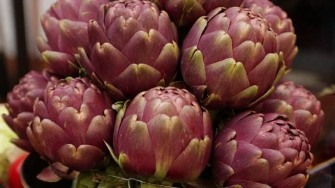 Artichokes composition Stock Footage 81925457
