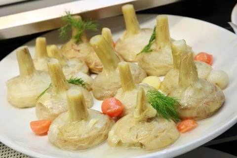 Artichokes dish Stock Photos