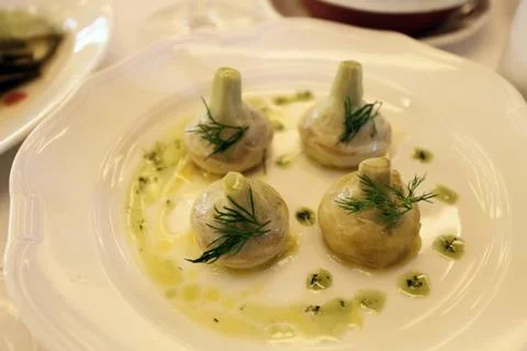 Artichokes dish Stock Photos