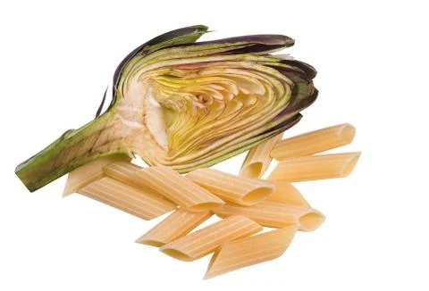 Artichokes on white background Stock Photos
