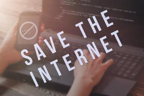 Article 13 the amendment to the EU legislation banned media materials on the Stock Photos