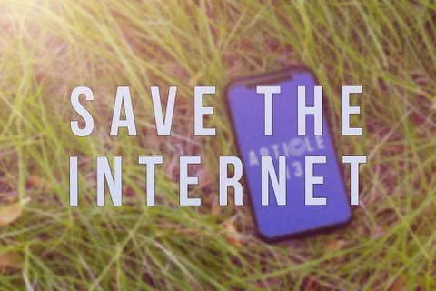 Article 13 the amendment to the EU legislation banned media materials on the Stock Photos