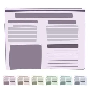 Article financial newspaper vector cartoon graphic Stock Illustration
