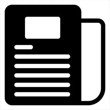 Article glyph icon vector illustration isolated on white background Stock Illustration