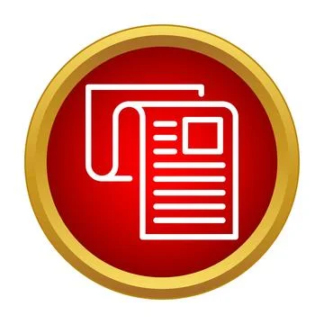 Article icon representing news, media, and document information Stock Illustration
